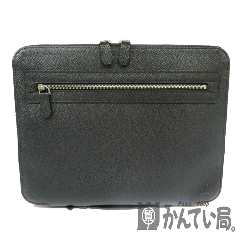 LOUIS VUITTON Vladimir Ardoise Black Document Bag Business